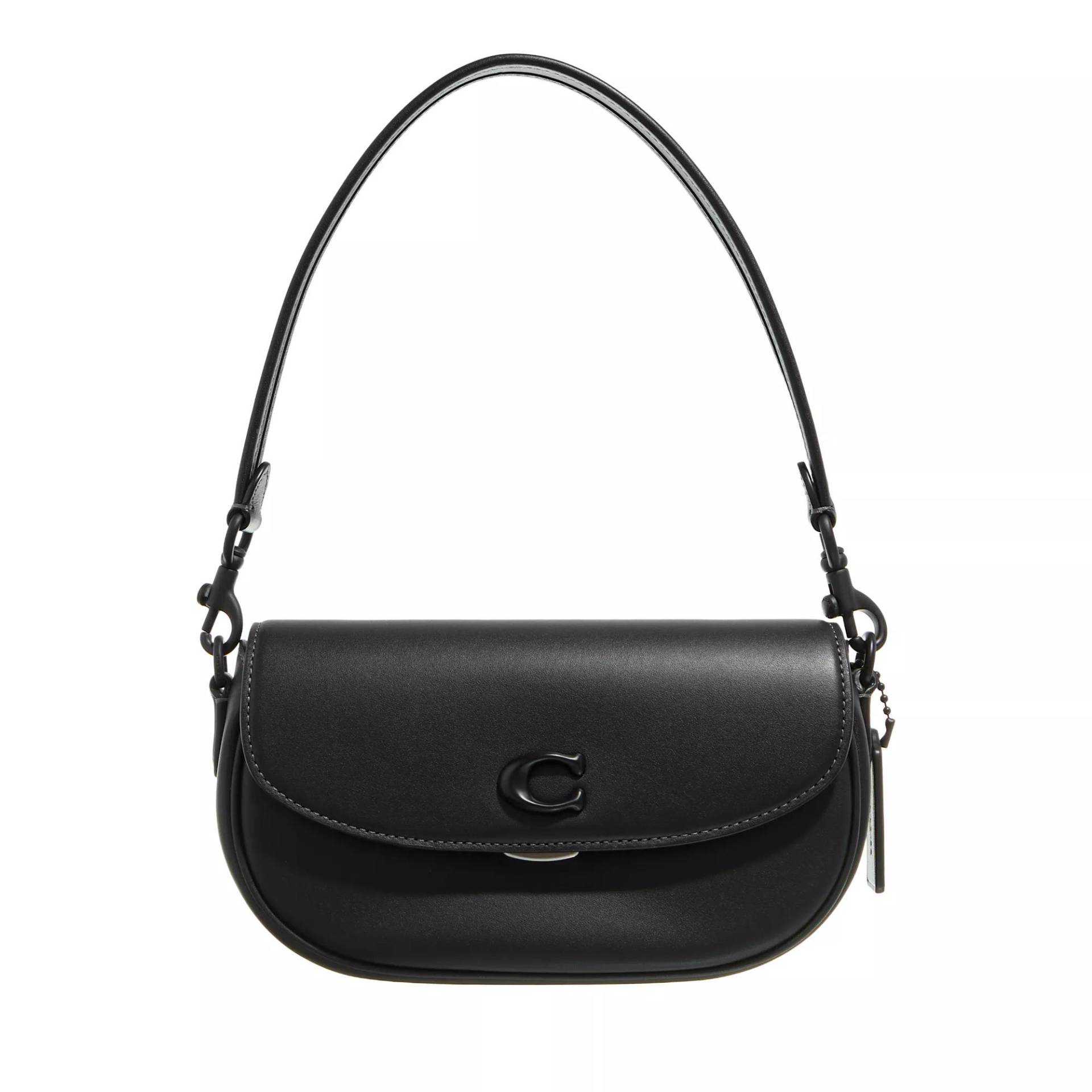 Coach Schultertasche - Glovetanned Leather Emmy Saddle Bag 23 - Gr. unisize - in Schwarz - für Damen von Coach