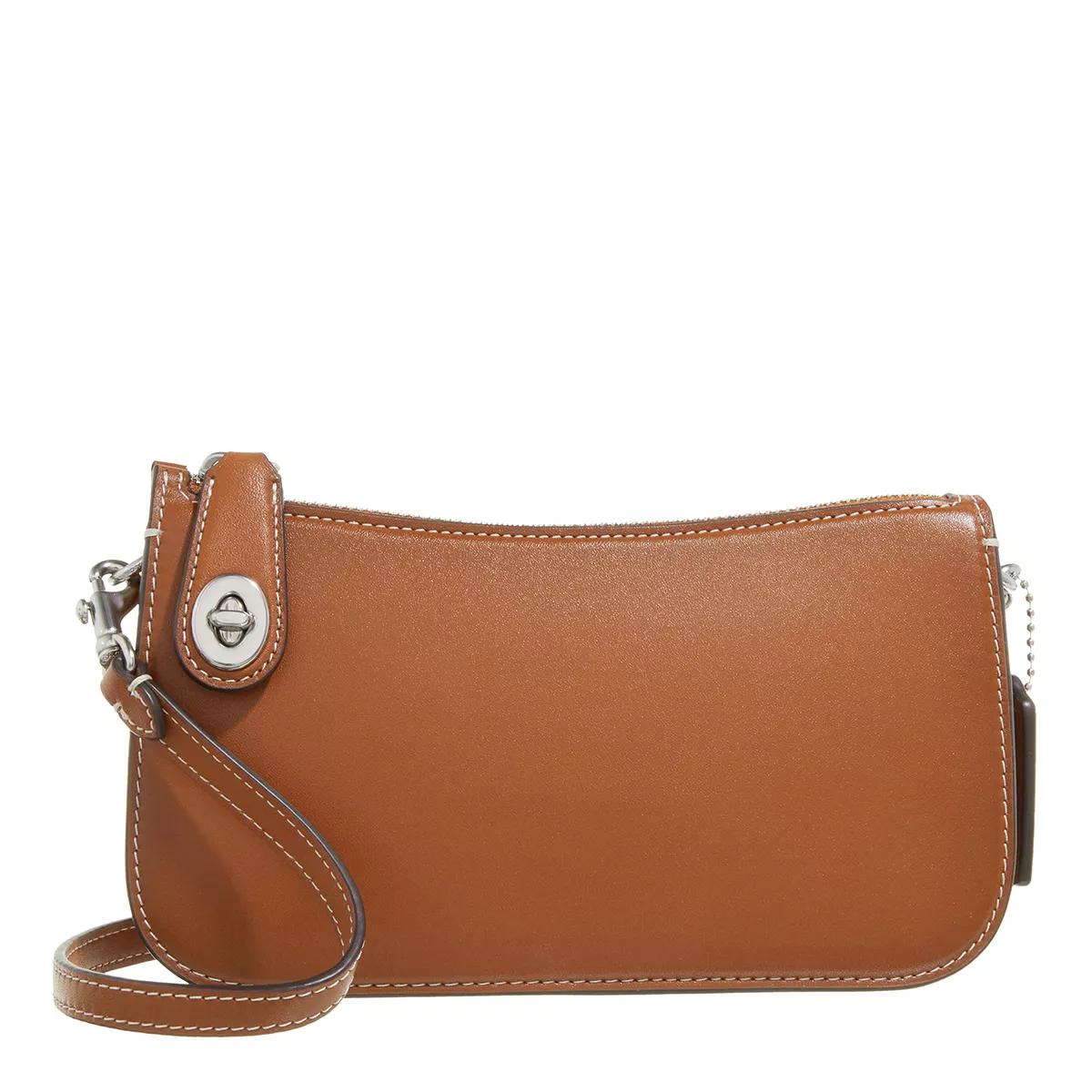 Coach Schultertasche - Glovetanned Leather Penn Bag - Gr. unisize - in Braun - für Damen von Coach