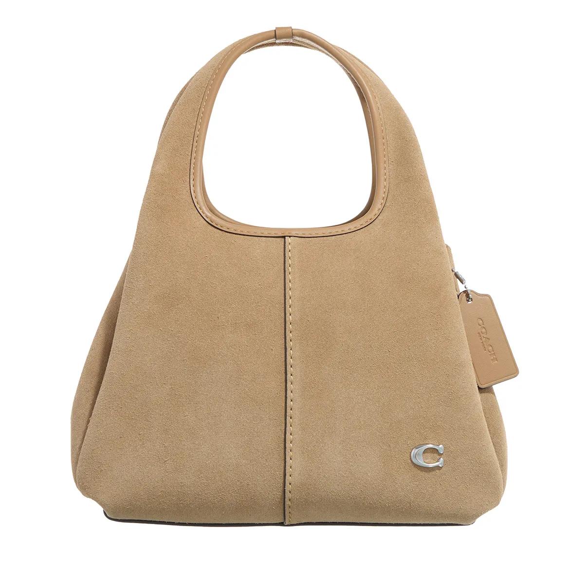 Coach Schultertasche - Mixed Leather Suede Lana Shoulder Bag 23 - Gr. unisize - in Braun - für Damen von Coach