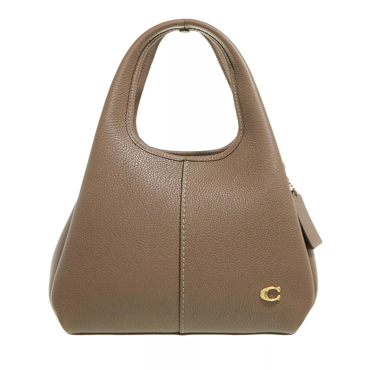 Coach Umhängetasche - Polished Pebble Leather Lana Shoulder Bag 23 - Gr. unisize - in Taupe - für Damen von Coach