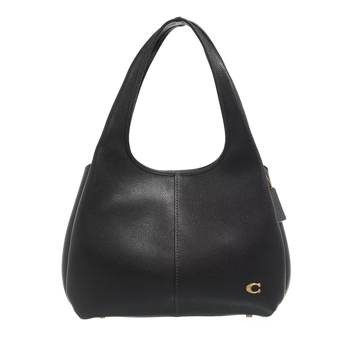 Coach Umhängetasche - Polished Pebble Leather Lana Shoulder Bag - Gr. unisize - in Schwarz - für Damen von Coach