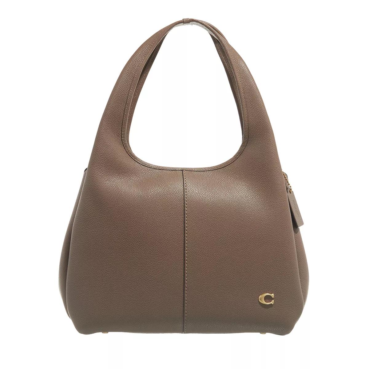 Coach Umhängetasche - Polished Pebble Leather Lana Shoulder Bag - Gr. unisize - in Taupe - für Damen von Coach