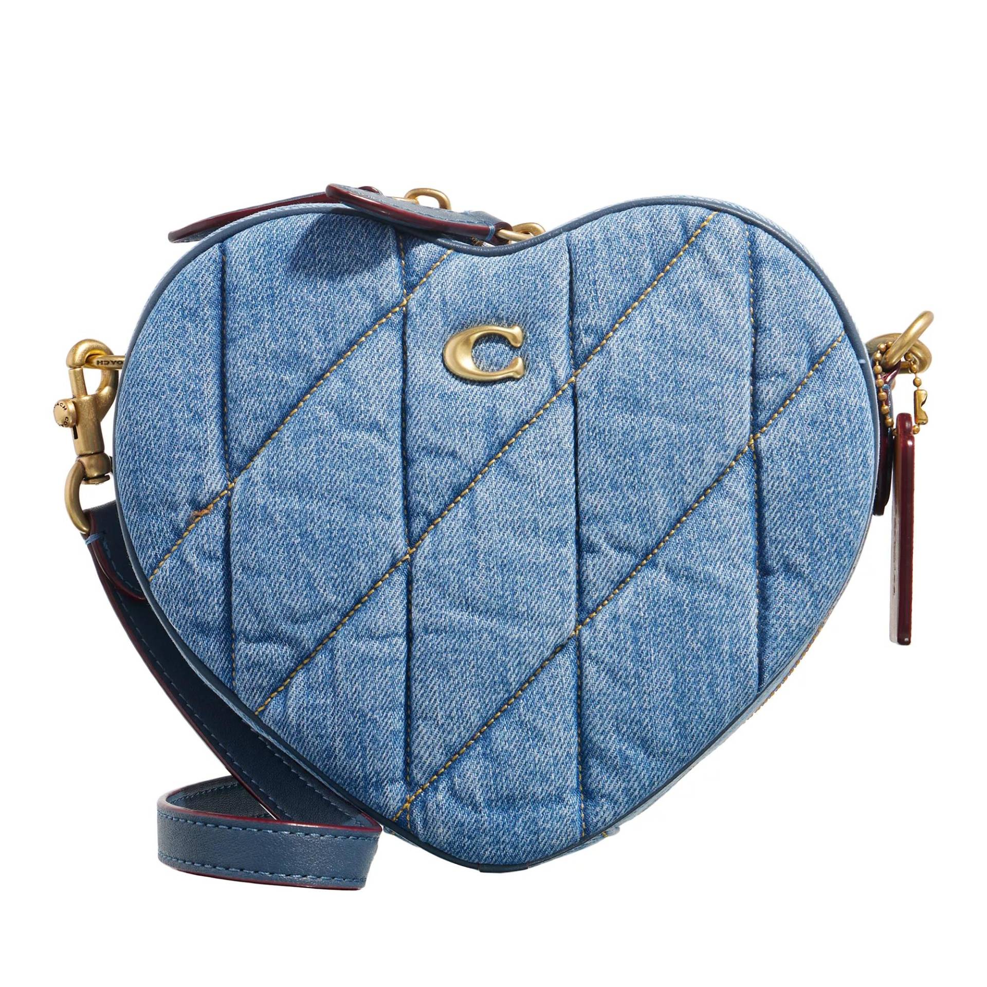 Coach Umhängetasche - Quilted Denim Heart Crossbody - Gr. unisize - in Blau - für Damen von Coach