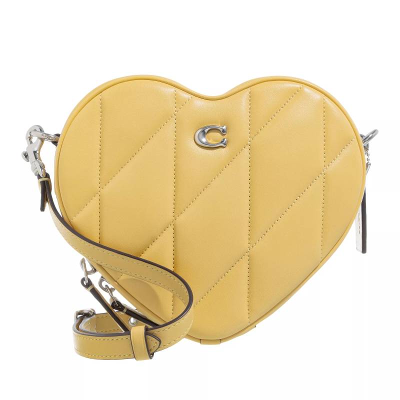 Coach Umhängetasche - Quilted Leather Heart Crossbody - Gr. unisize - in Gelb - für Damen von Coach