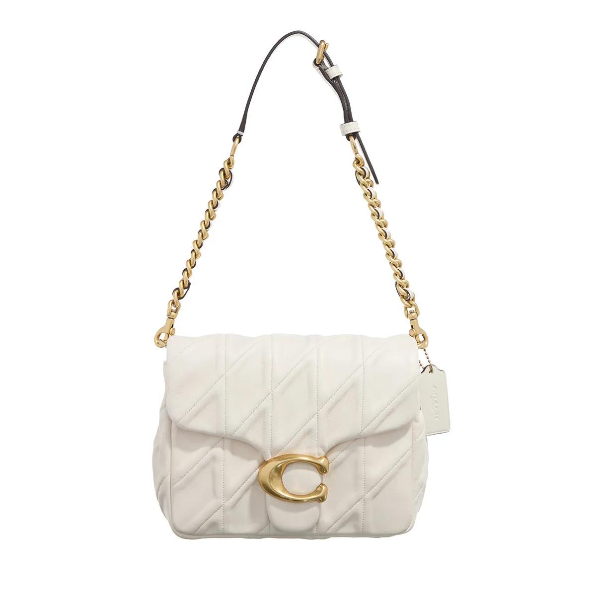 Coach Schultertasche - Quilted Washed Leather Times Square Tabby Shoulder - Gr. unisize - in Creme - für Damen von Coach