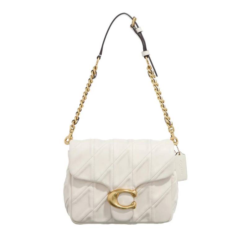 Coach Umhängetasche - Quilted Washed Leather Times Square Tabby Shoulder - Gr. unisize - in Creme - für Damen von Coach