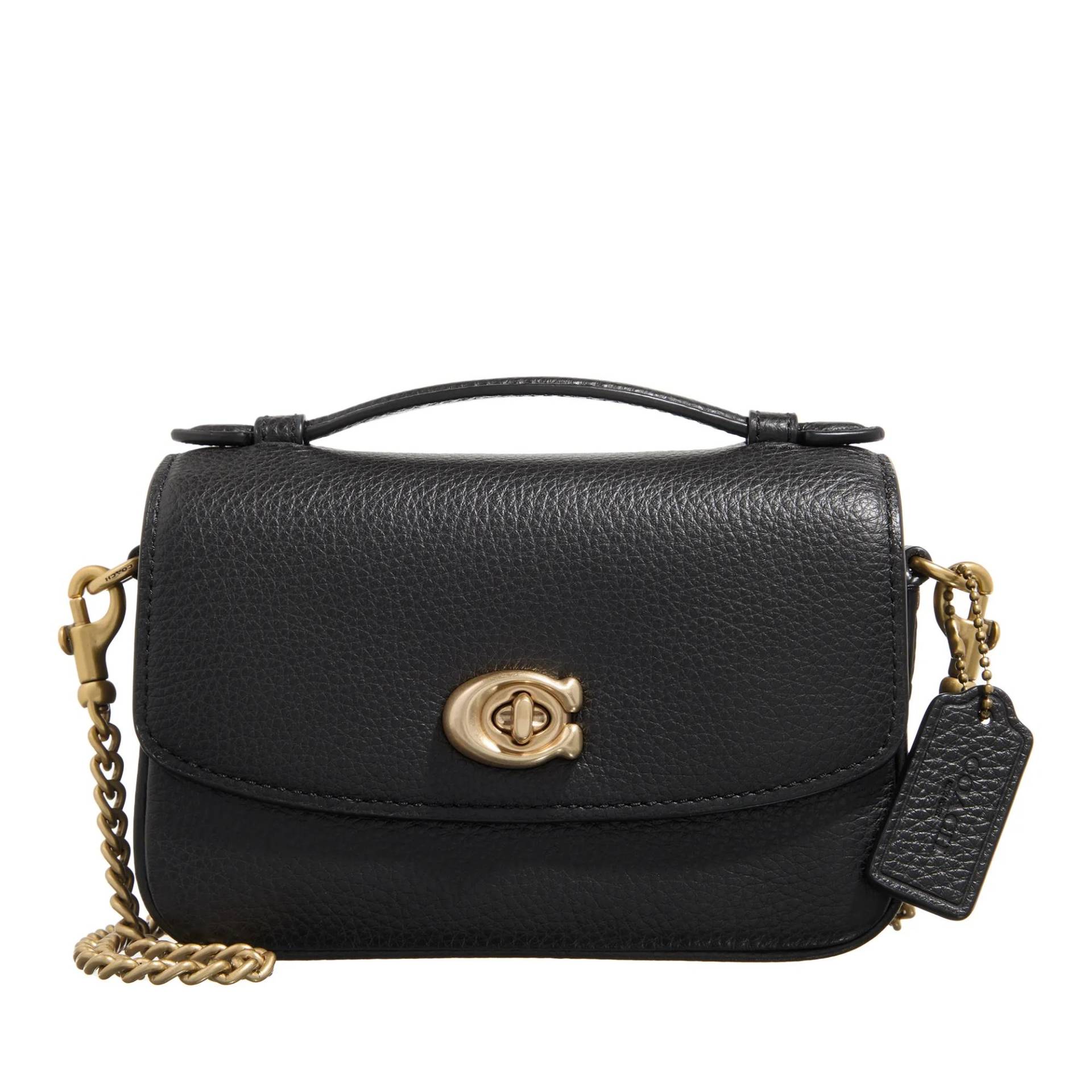 Coach Umhängetasche - Refined Pebble Leather Cassie Crossbody 17 - Gr. unisize - in Schwarz - für Damen von Coach