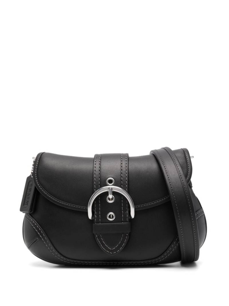 Coach buckle-detail leather shoulder bag - Black von Coach