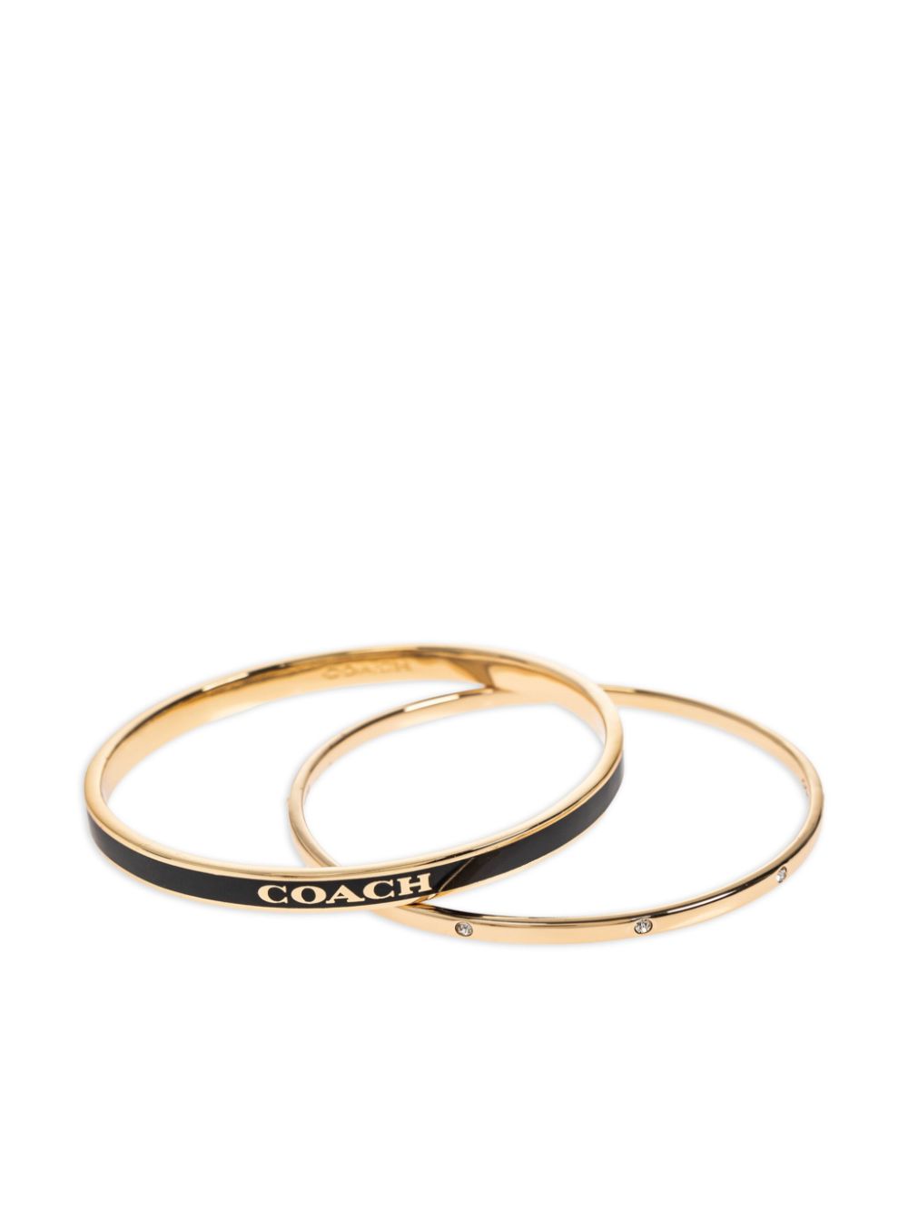 Coach crystal-embellished bracelets (set of two) - Gold von Coach