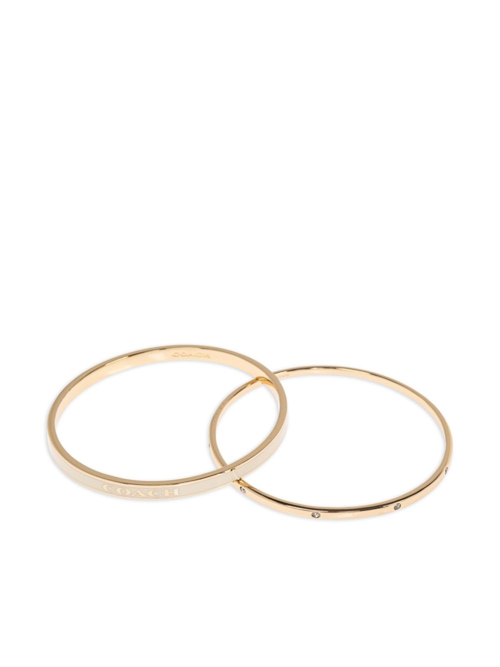 Coach crystal-embellished bracelets (set of two) - Gold von Coach