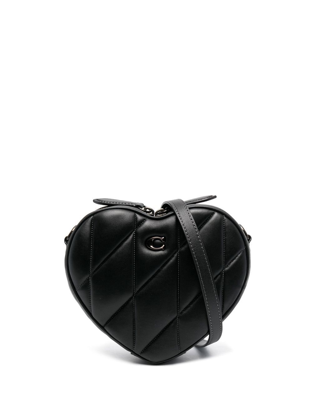 Coach Heart quilted cross body bag - Black von Coach