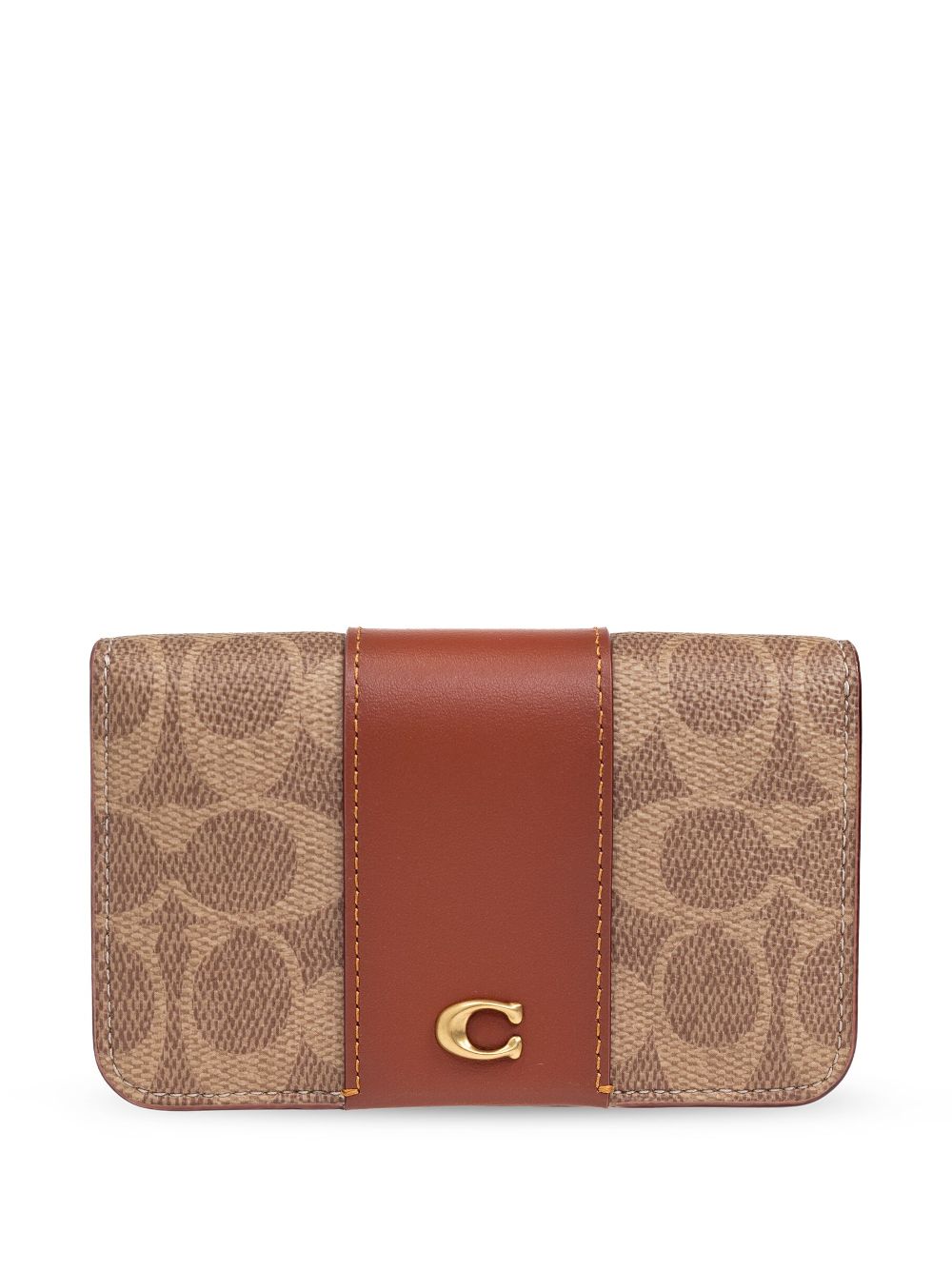 Coach jacquard leather wallet - Brown von Coach