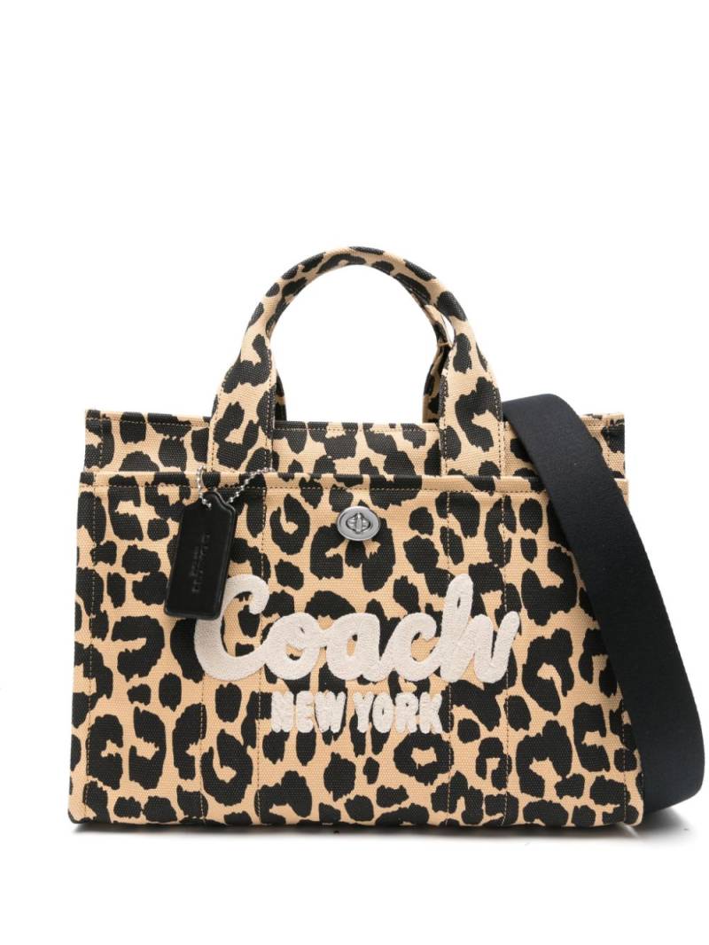 Coach leopard-print canvas tote bag - Brown von Coach