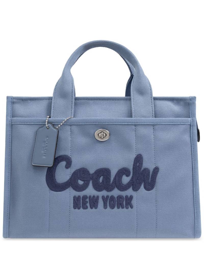 Coach logo embroidered tote bag - Blue von Coach