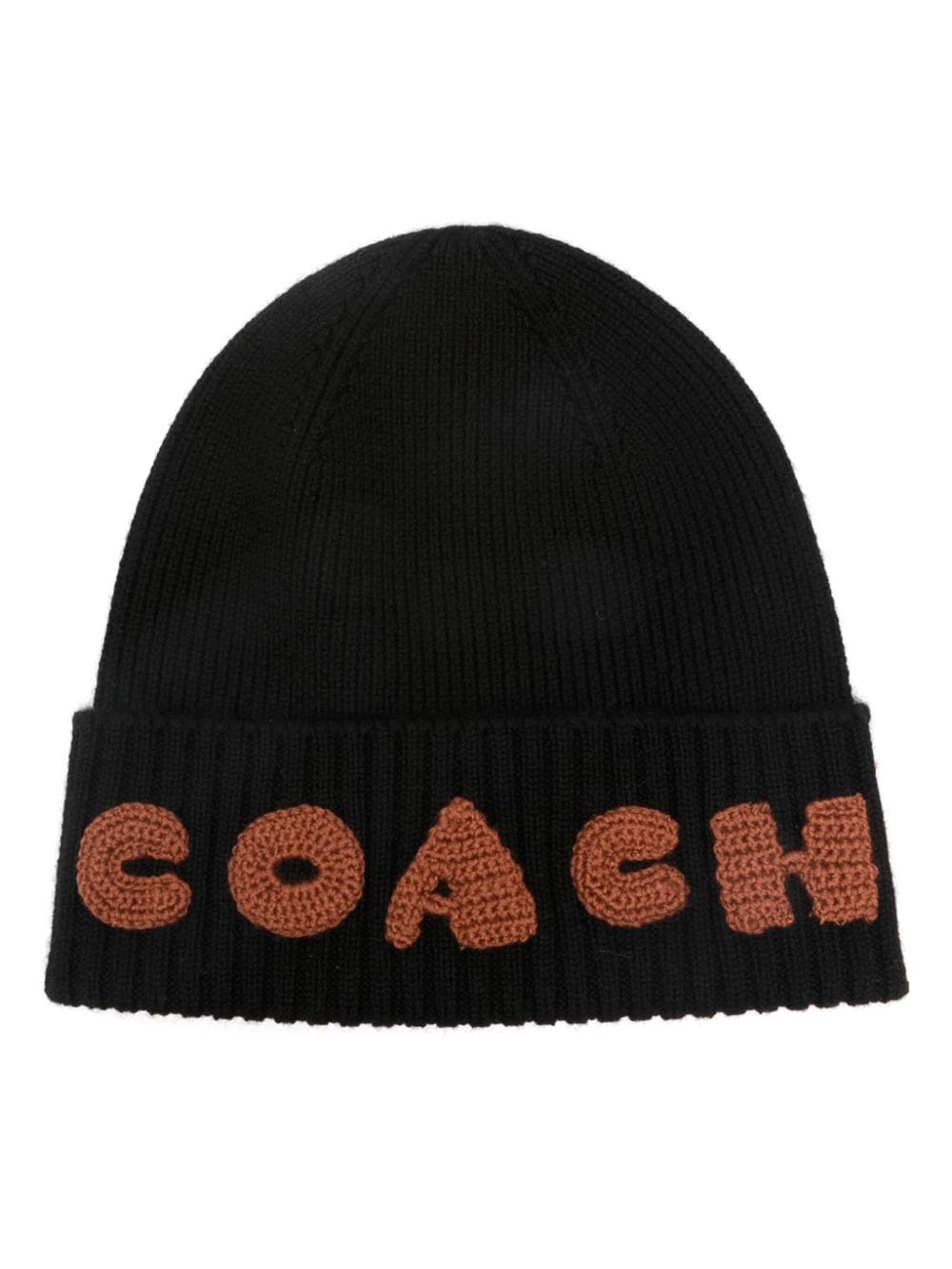 Coach logo-embroidered wool beanie - Black von Coach