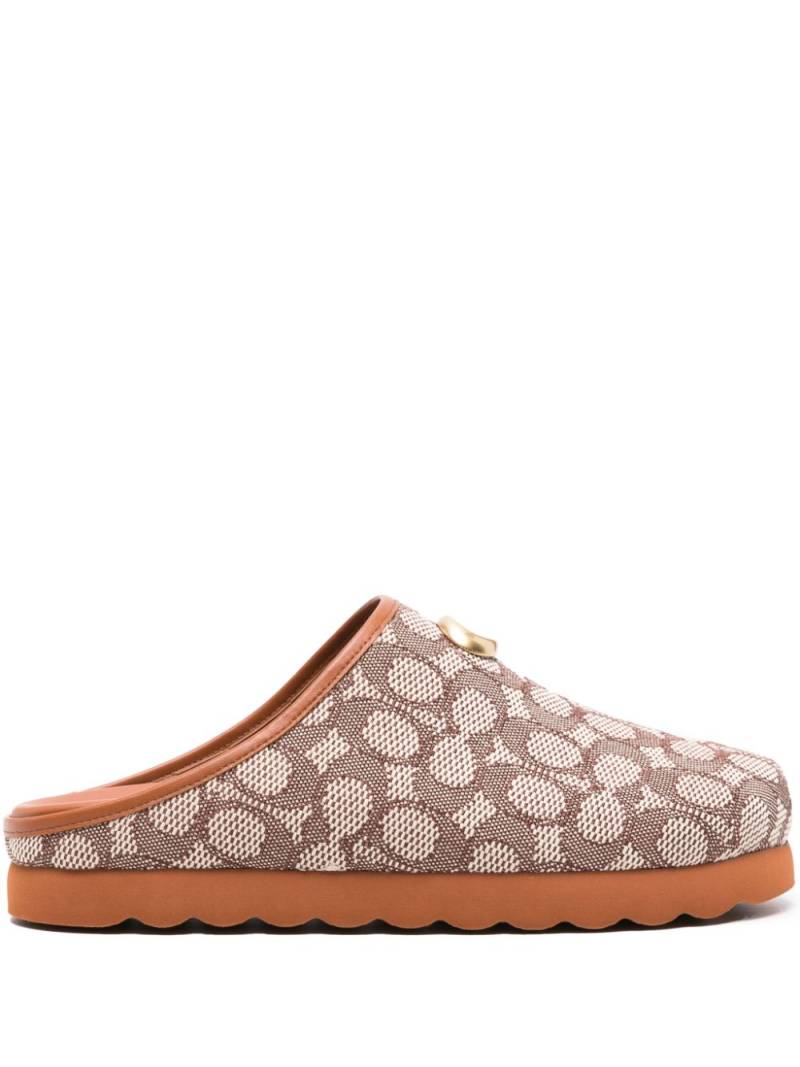 Coach logo-jacquard slippers - Brown von Coach