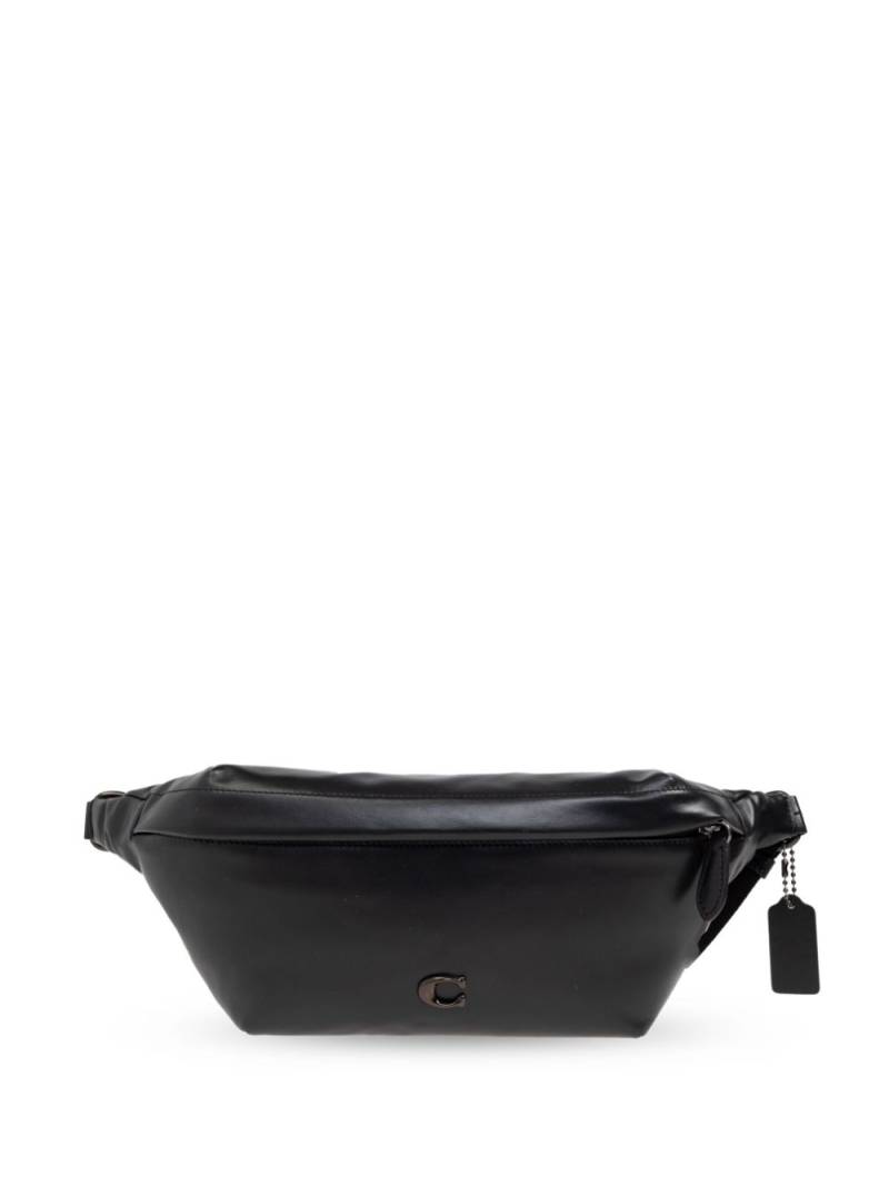 Coach logo plaque leather belt bag - Black von Coach