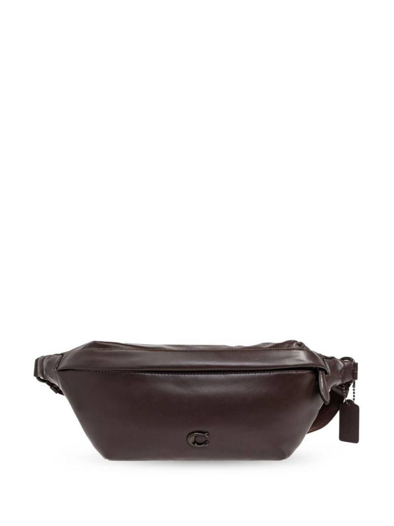 Coach logo plaque leather belt bag - Brown von Coach