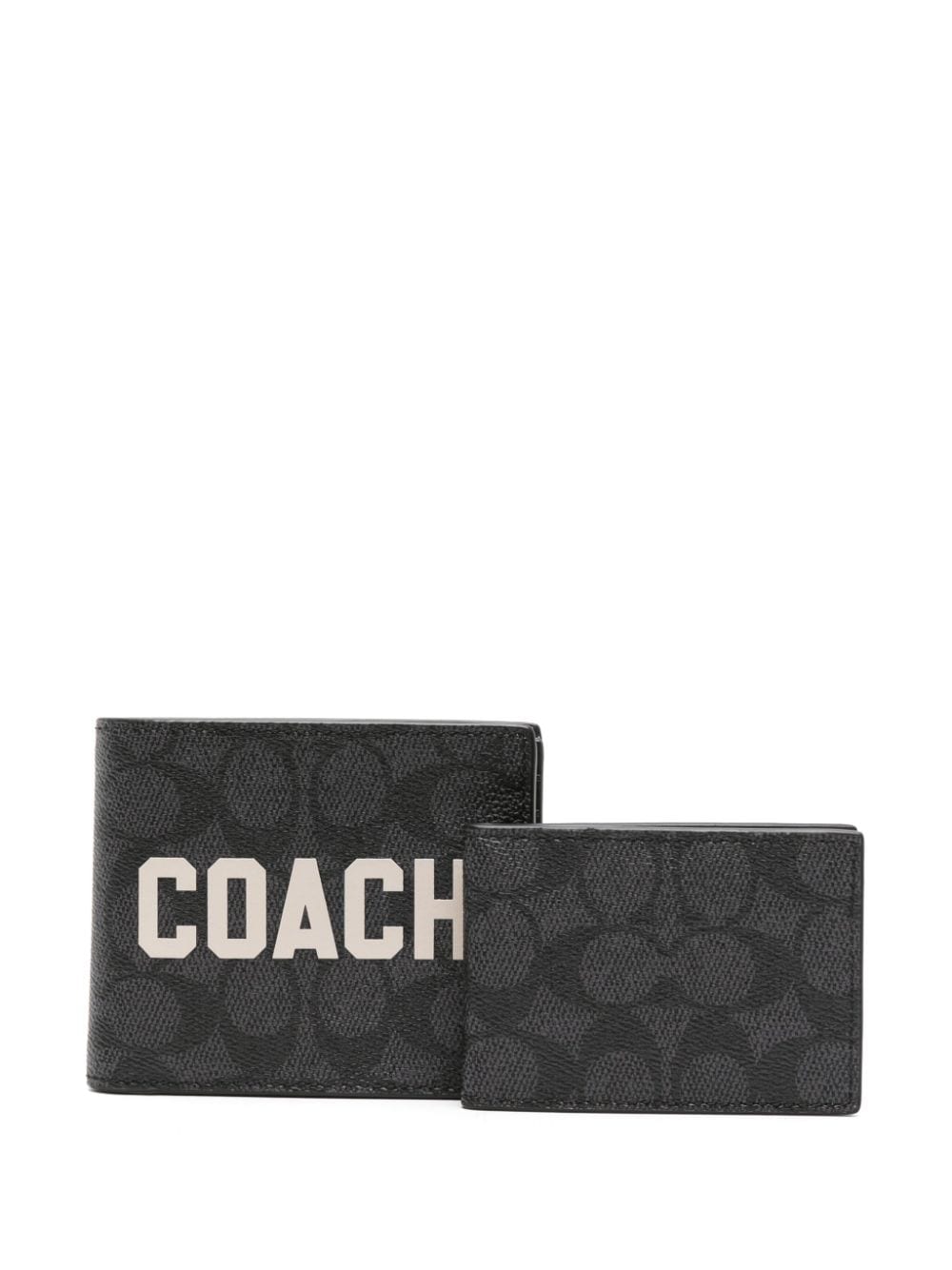 Coach monogram bi-fold leather wallet - Grey von Coach