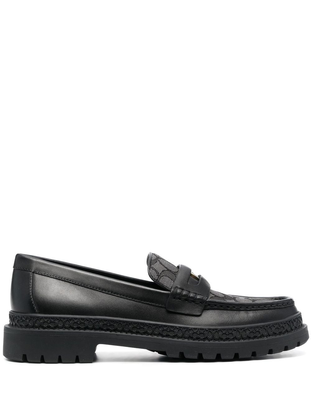 Coach monogram jacquard loafers - Black von Coach