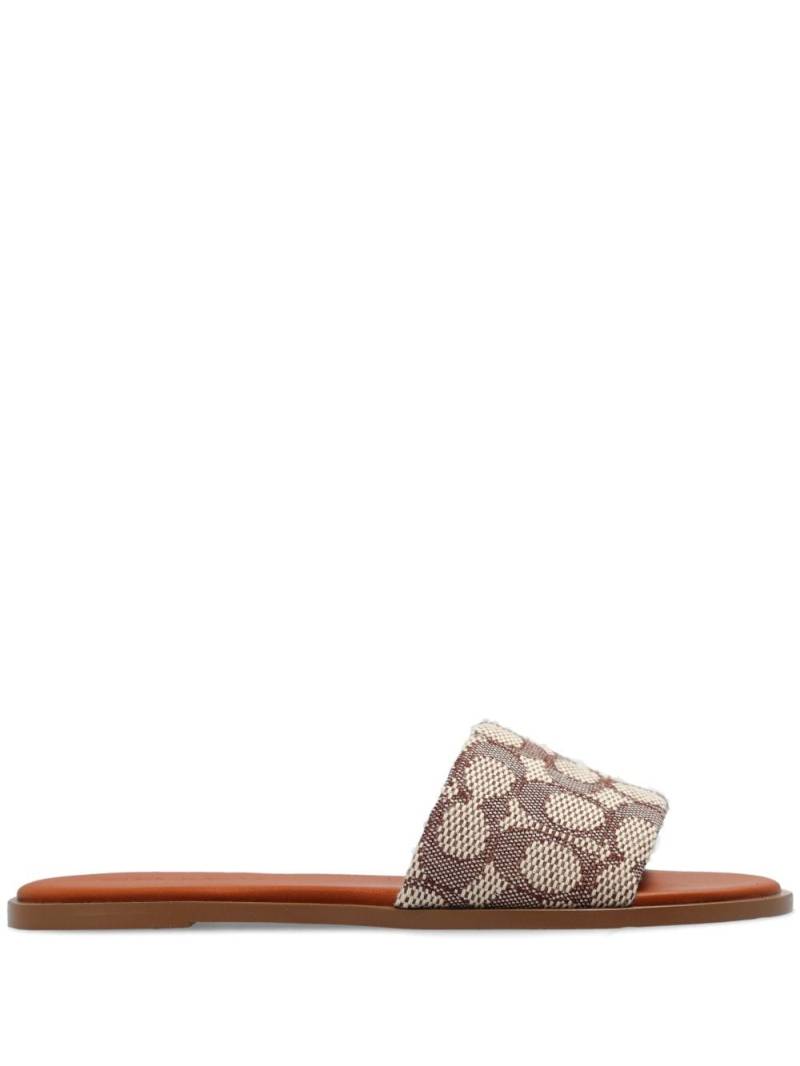 Coach monogram-print leather sandals - Neutrals von Coach