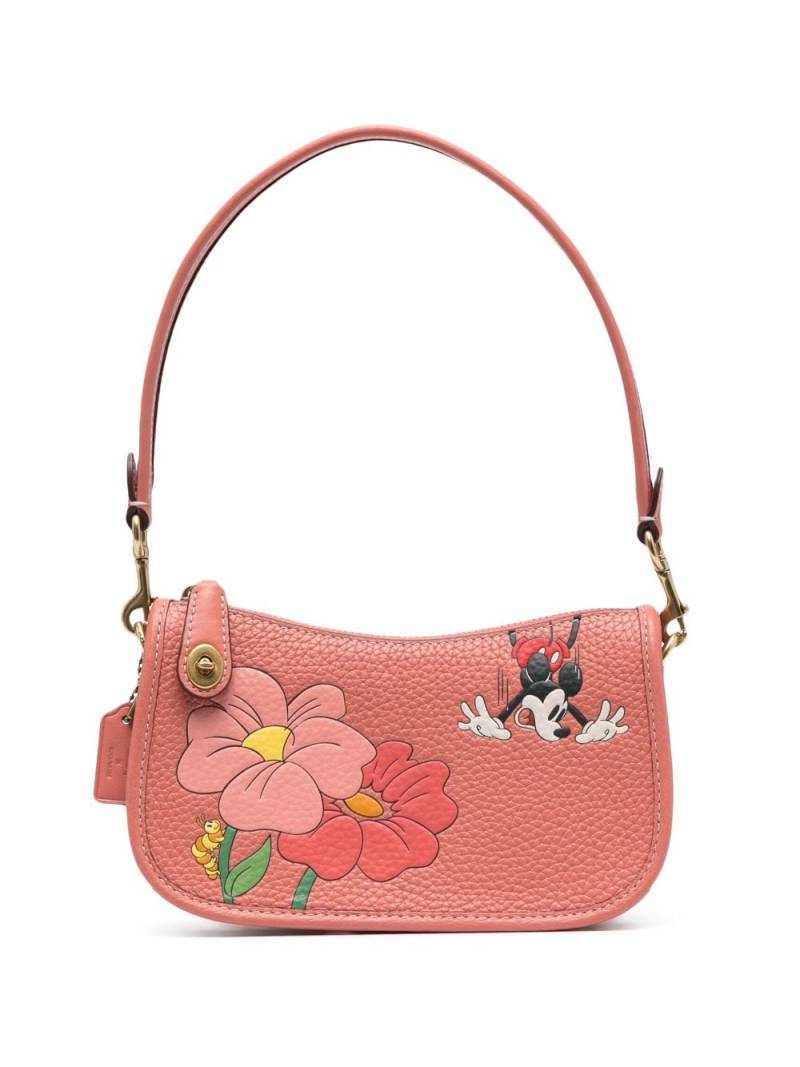 Coach x Disney leather shoulder bag - Pink von Coach