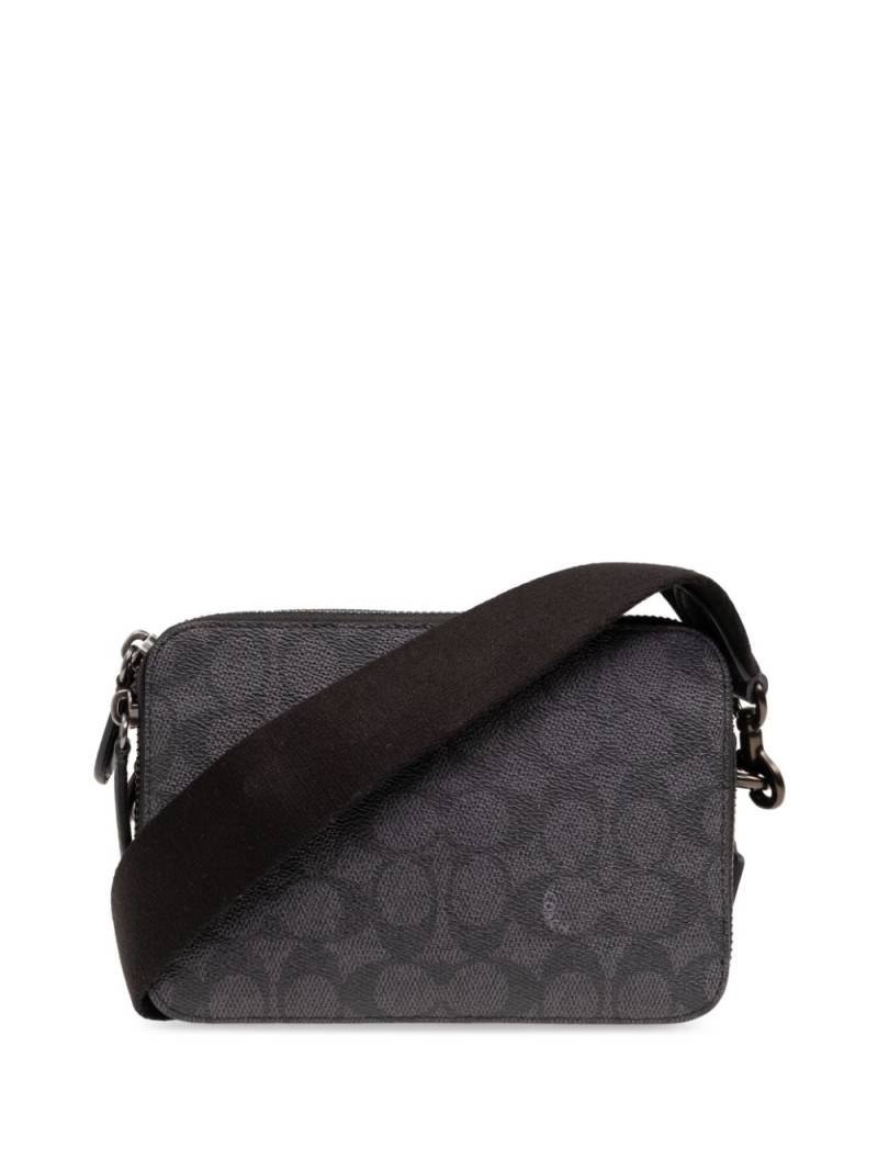 Coach zipped leather messenger bag - Grey von Coach