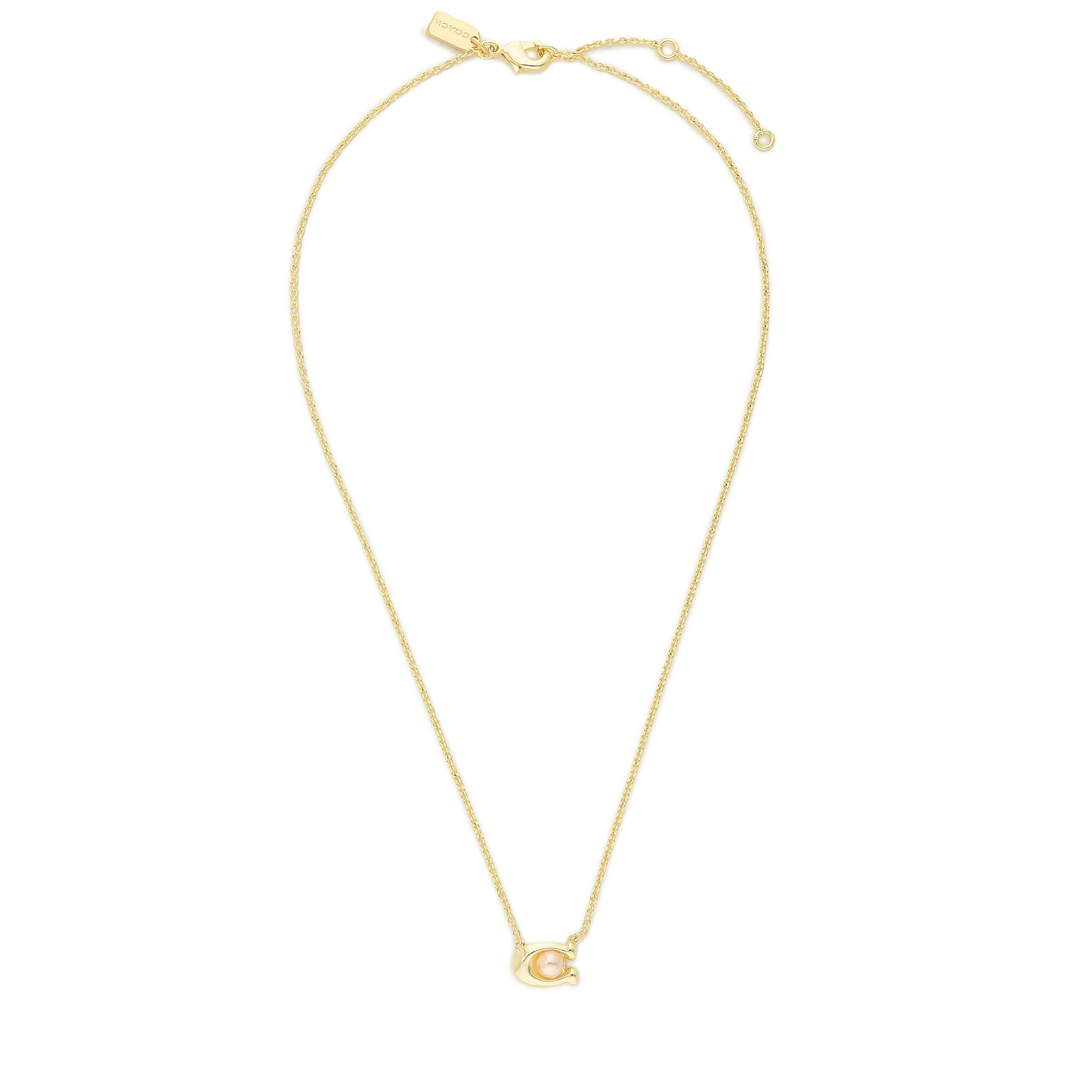 Halskette Coach Pearl Signature C Pendant Necklace 37341916GLD651 Goldfarben Halskette Coach Pearl Signature C Pendant Necklace 37341916GLD651 Goldfarben von Coach