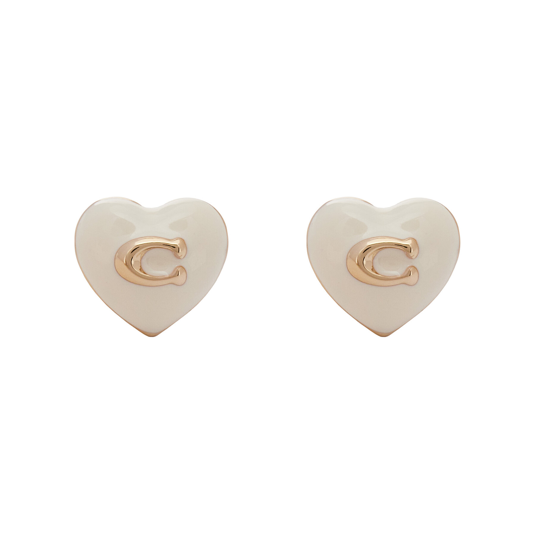 Ohrringe Coach Enamel Heart Stud Earrings 37479226GLD100 Silberfarben von Coach