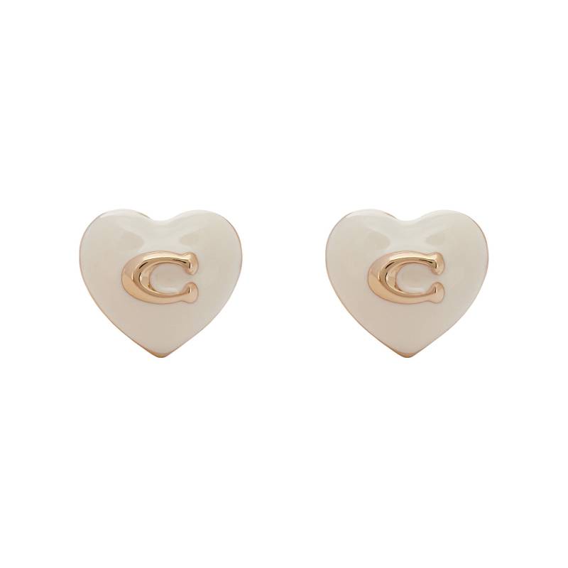 Ohrringe Coach Enamel Heart Stud Earrings 37479226GLD100 Silberfarben von Coach