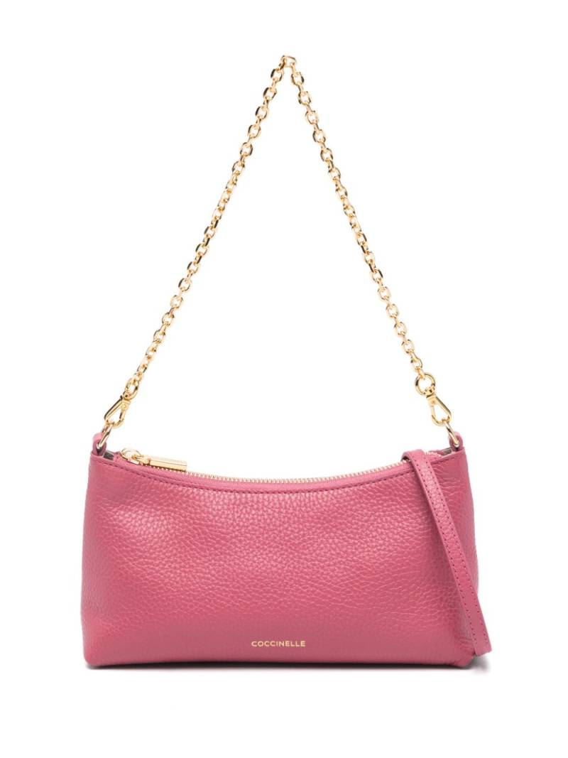 Coccinelle Aura grained-leather shoulder bag - Pink von Coccinelle