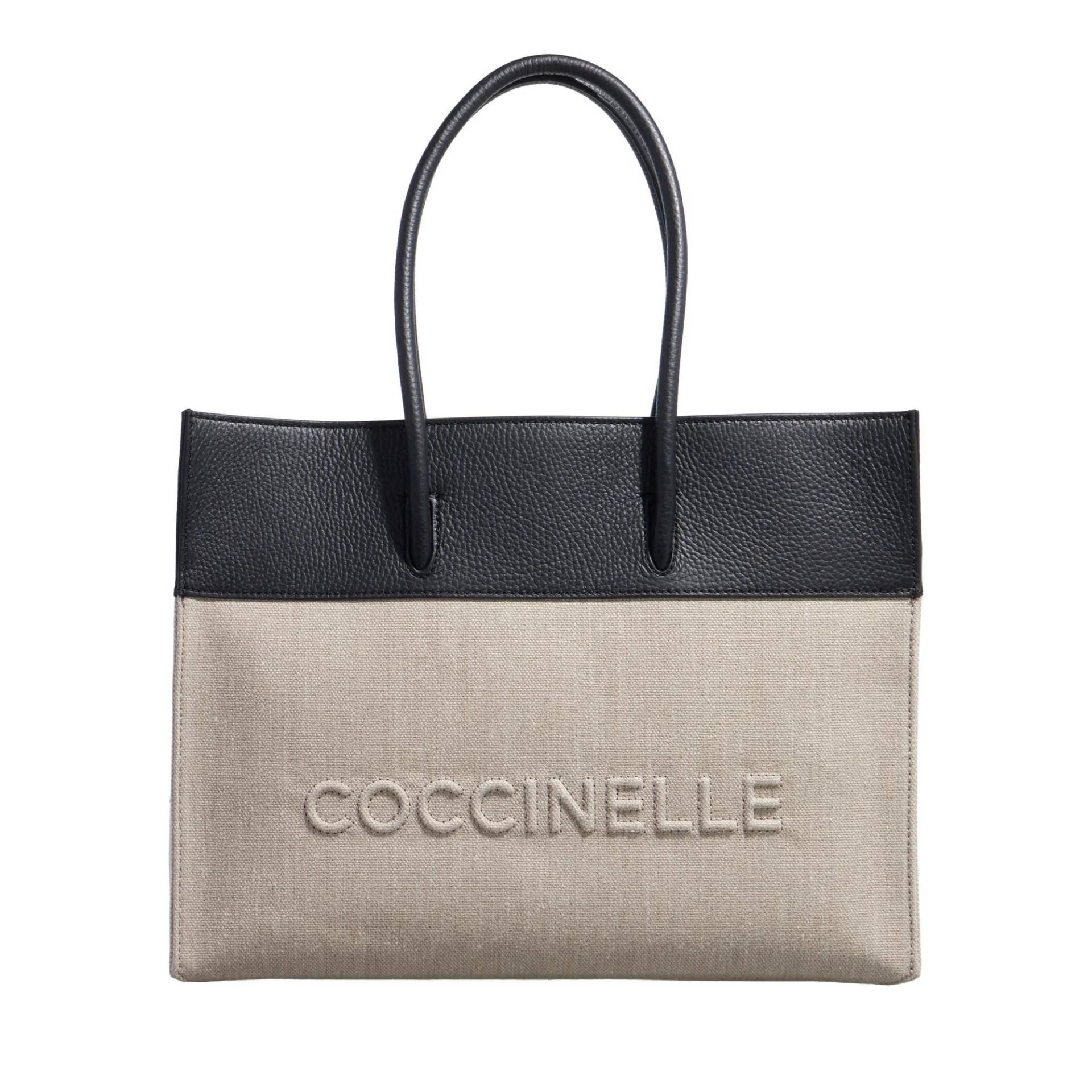 Coccinelle Handtasche - Coccinellemyrtha Canvas - Gr. unisize - in Beige - für Damen von Coccinelle