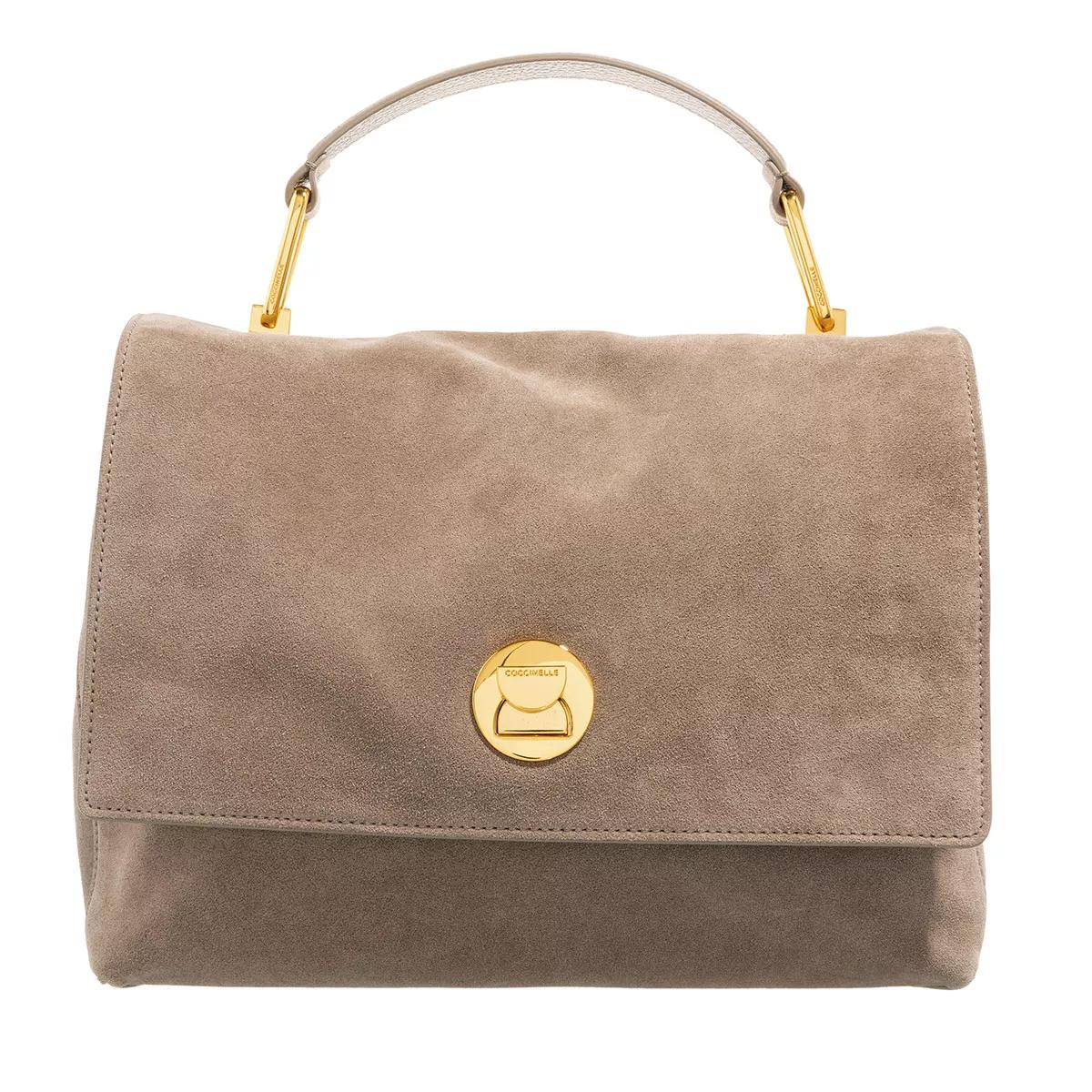 Coccinelle Handtasche - Liya Suede - Gr. unisize - in Taupe - für Damen von Coccinelle