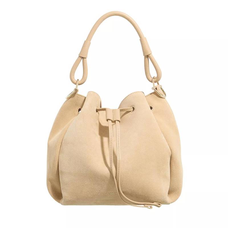 Coccinelle Henkeltasche - Eclyps Suede Handbag - Gr. unisize - in Beige - für Damen von Coccinelle