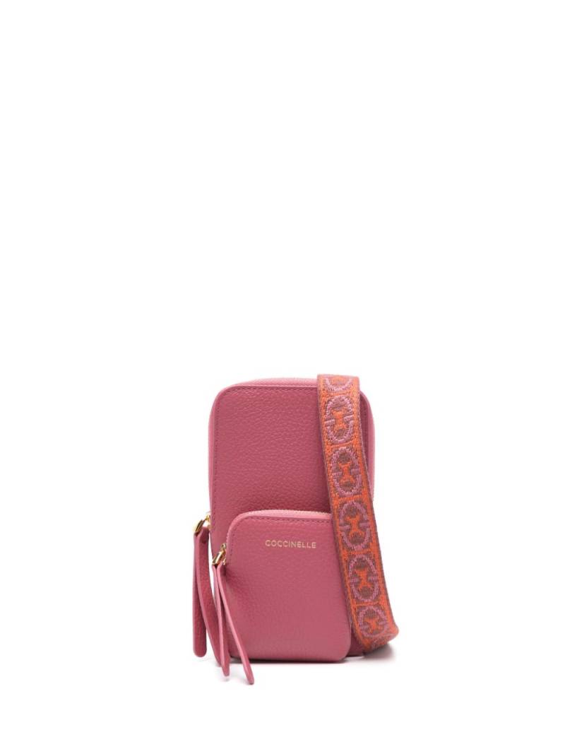 Coccinelle Pixie leather phone holder - Pink von Coccinelle