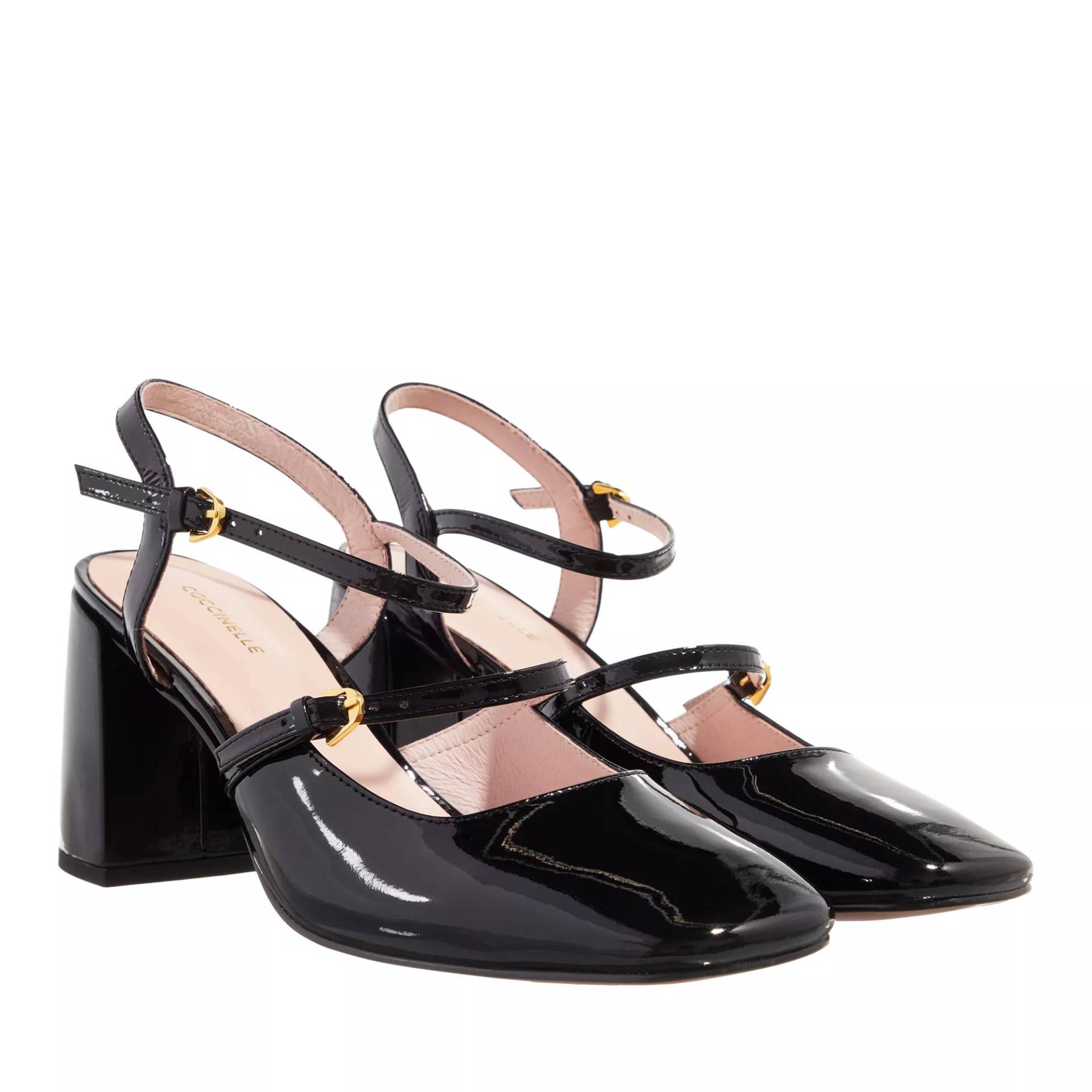 Coccinelle Sandalen - Sandal Single Sole Patent Leather / Noir - Gr. 38 (EU) - in Schwarz - für Damen von Coccinelle