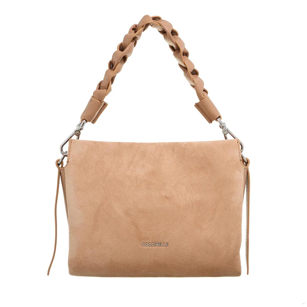 Coccinelle Schultertasche - Boheme Suede Bimaterial - Gr. unisize - in Braun - für Damen von Coccinelle