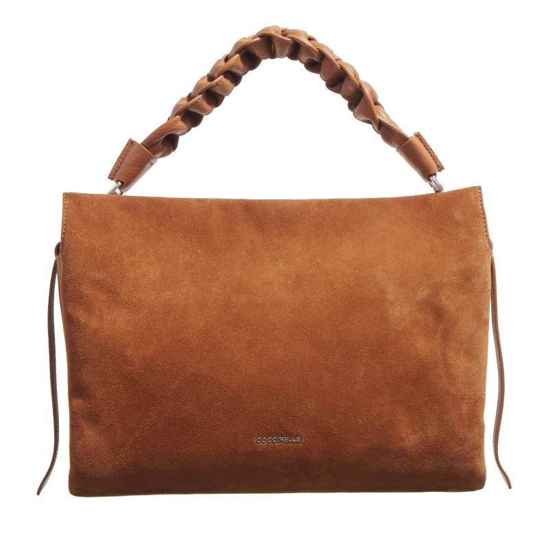 Coccinelle Schultertasche - Boheme Suede Bimaterial - Gr. unisize - in Cognacbraun - für Damen von Coccinelle