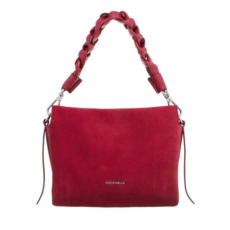 Coccinelle Schultertasche - Boheme Suede Bimaterial - Gr. unisize - in Rot - für Damen von Coccinelle