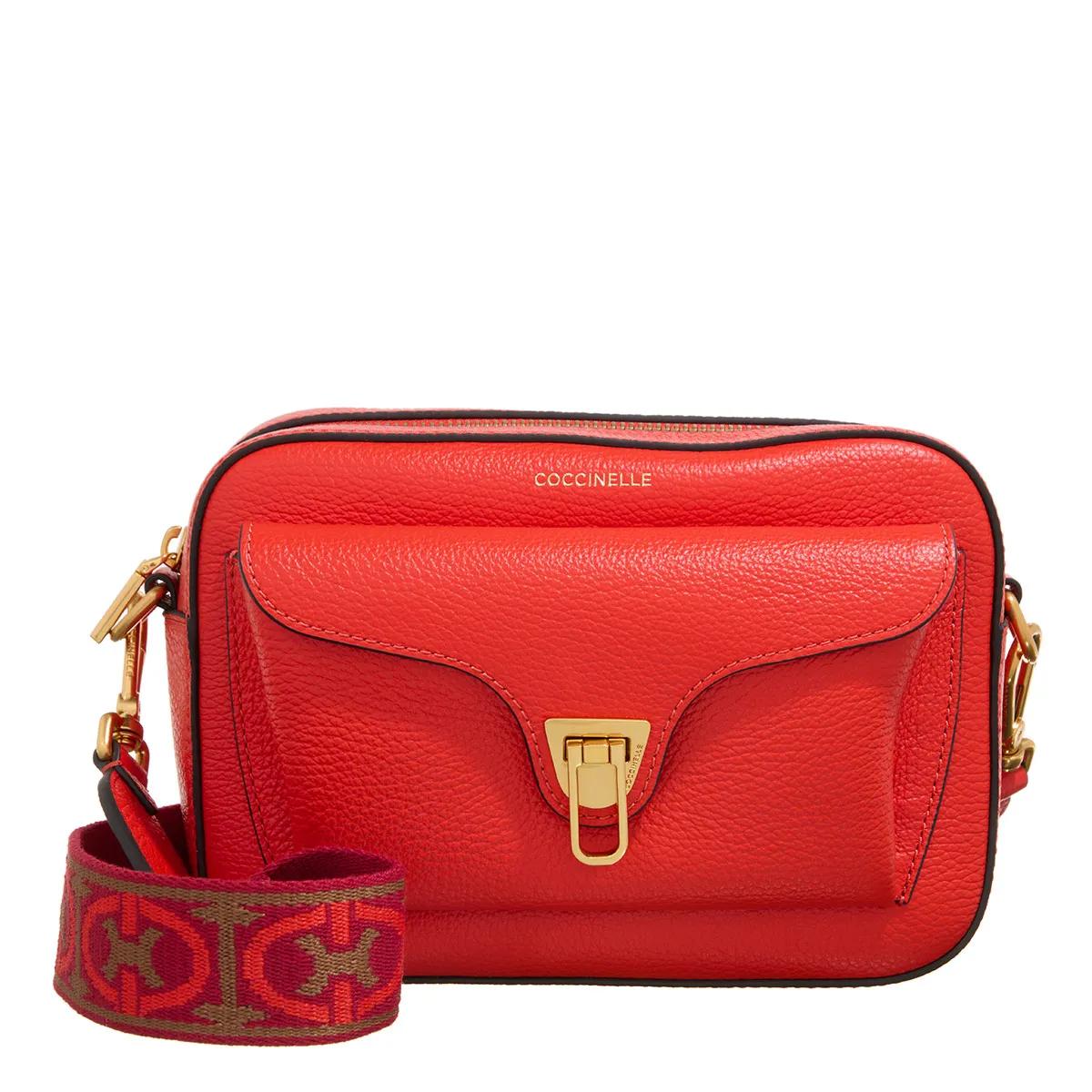 Coccinelle Schultertasche - Coccinelle Beat Soft Ribb - Gr. unisize - in Orange - für Damen von Coccinelle