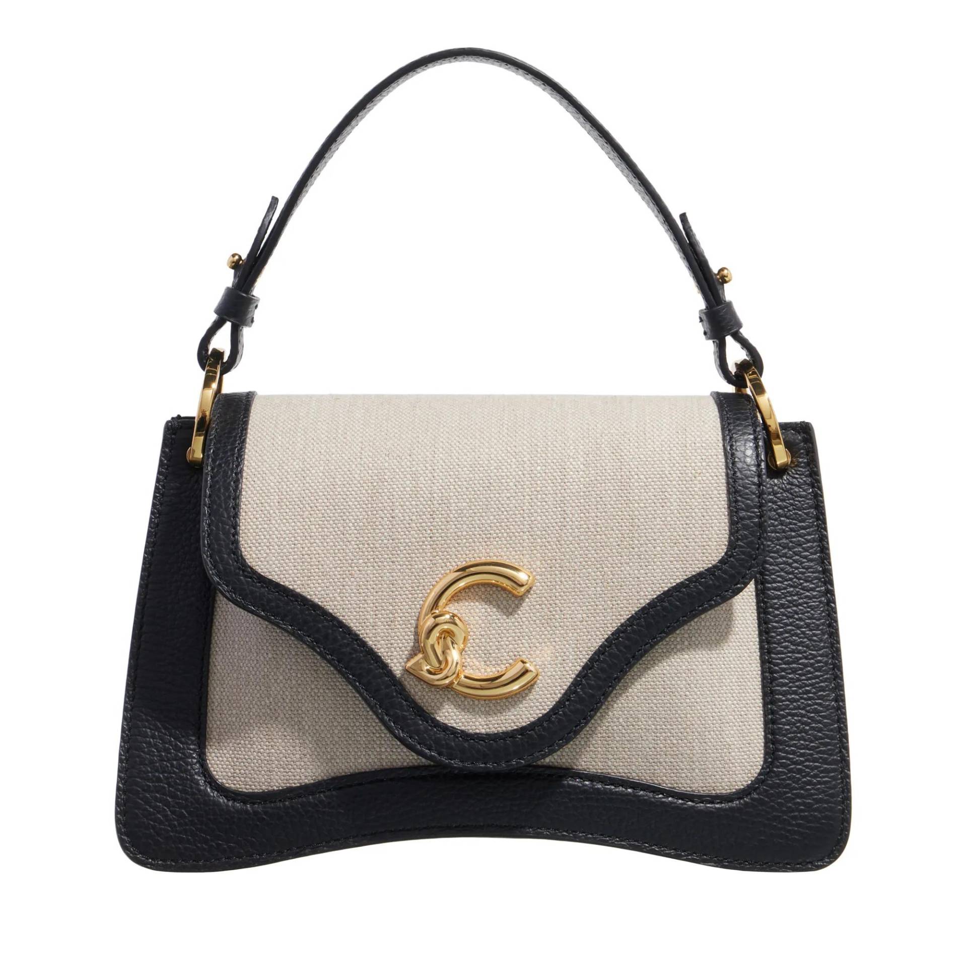 Coccinelle Schultertasche - Coccinelle C-Me Canvas - Gr. unisize - in Beige - für Damen von Coccinelle