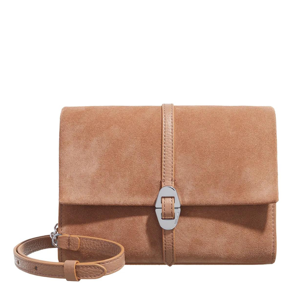 Coccinelle Schultertasche - Coccinelledorian Suede - Gr. unisize - in Braun - für Damen von Coccinelle