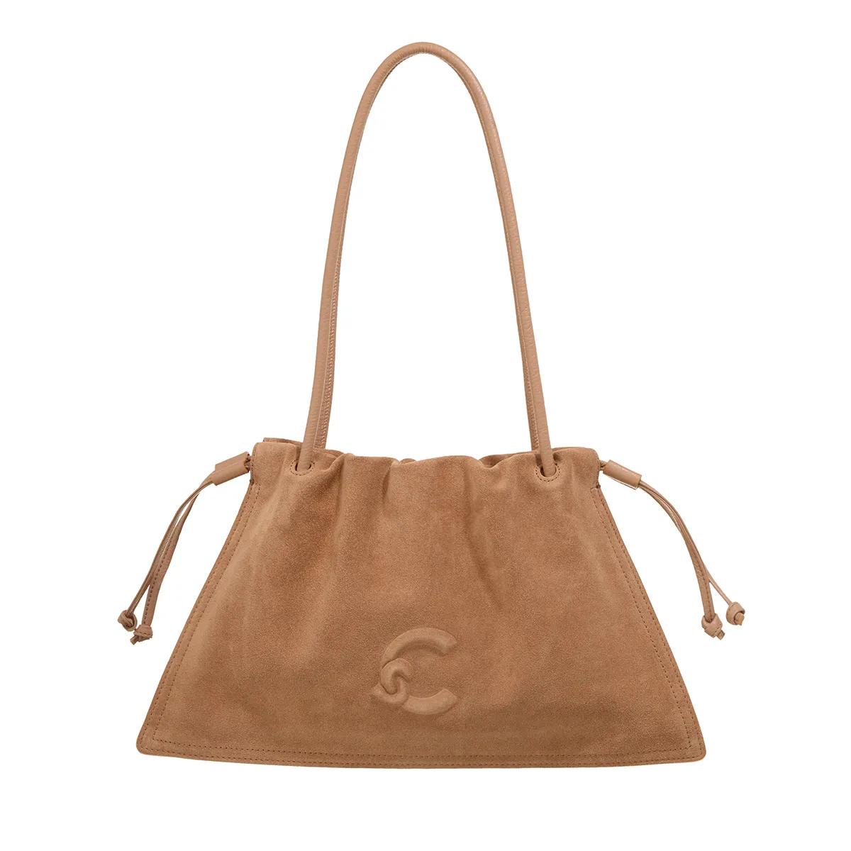 Coccinelle Schultertasche - Coccinelledulse Suede - Gr. unisize - in Braun - für Damen von Coccinelle