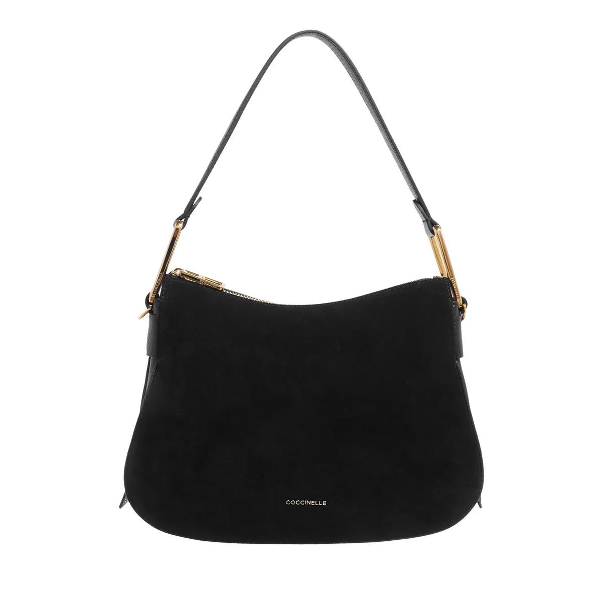 Coccinelle Schultertasche - Coccinellemagie Suede Bim - Gr. unisize - in Schwarz - für Damen von Coccinelle