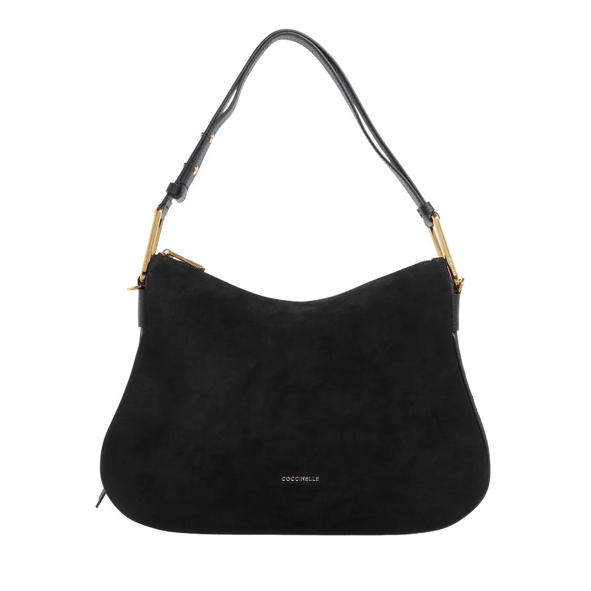 Coccinelle Schultertasche - Coccinellemagie Suede Bim - Gr. unisize - in Schwarz - für Damen von Coccinelle