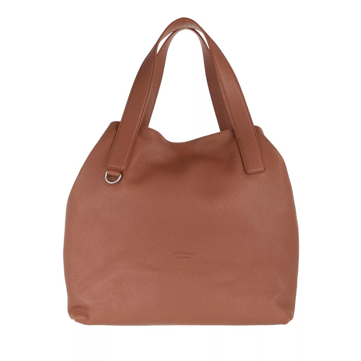 Coccinelle Schultertasche - Mila Handbag Grainy Leather - Gr. unisize - in Braun - für Damen von Coccinelle