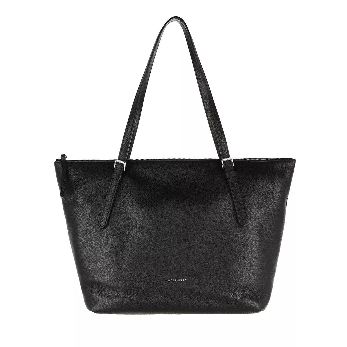 Coccinelle Schultertasche - Shopping Bag Grained Leather - Gr. unisize - in Schwarz - für Damen von Coccinelle