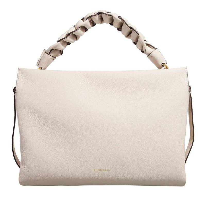 Coccinelle Schultertasche - Boheme Grana Double - Gr. unisize - in Creme - für Damen von Coccinelle