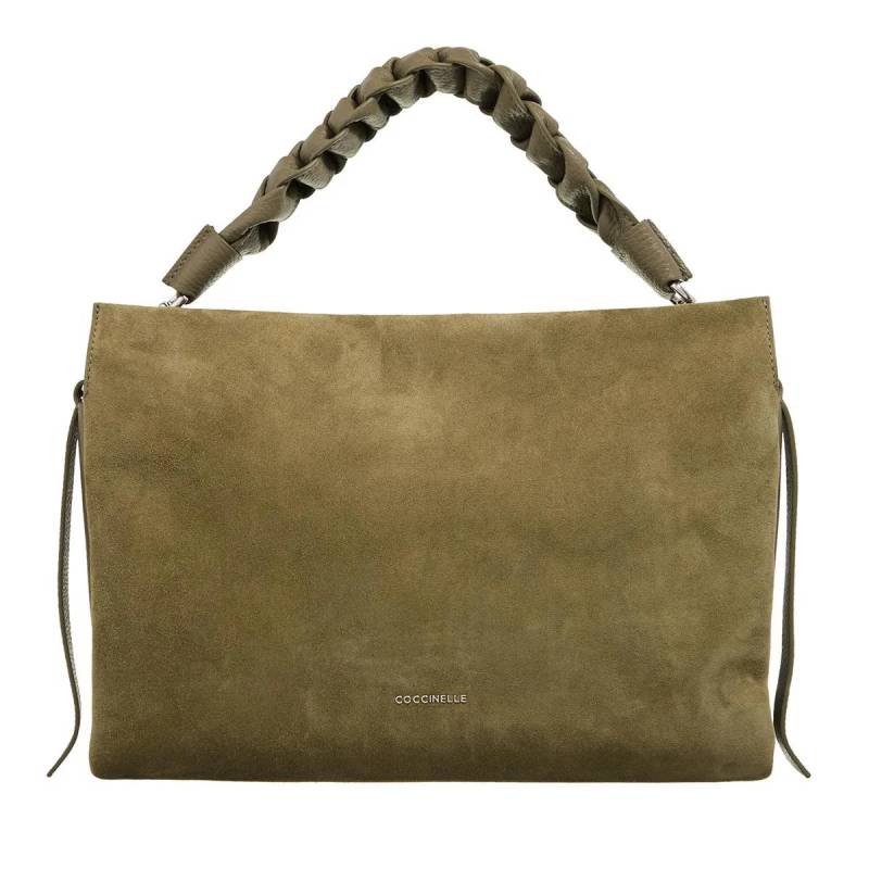 Coccinelle Schultertasche - Boheme Suede Bimaterial - Gr. unisize - in Grün - für Damen von Coccinelle