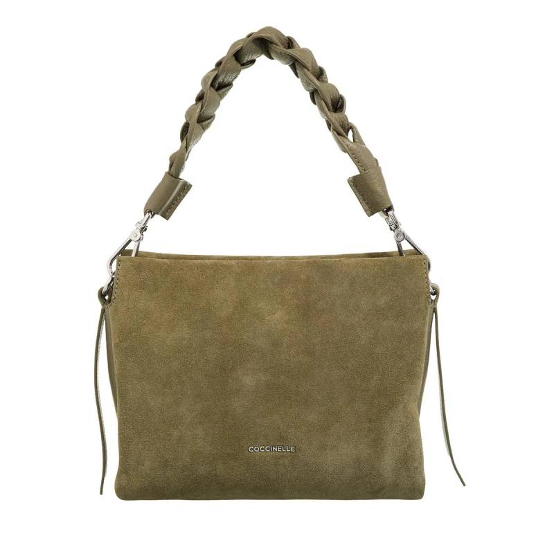 Coccinelle Schultertasche - Boheme Suede Bimaterial - Gr. unisize - in Grün - für Damen von Coccinelle